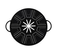 GARIOUANS Heat-Resistant Silicone Splash Guard with Side Handles, Multifunctional Cooking Splatter Screen for Frying Pan, Oil Splash Guard with Metal Frame for Kitchen Use