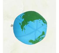 GARIOUANS Inflatable Cloth Balloon 22cm Earth Pattern Outdoor Playing Ball for Parents Interaction Latex Inflatable Ball
