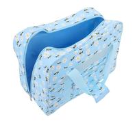 GARIOUANS Knitting Tote Bag Portable Knitting Bag Portable Crochet Organizer with Handle Sky-Blue