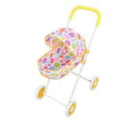 GARIOUANS Lifelike Doll Stroller for Realistic Pushchair with Soft Handle for Pretend Play Imaginative Role Playing Lightweight Portable Doll Accessories