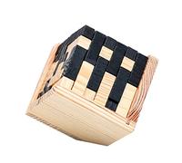GARIOUANS Luban Lock Puzzle Bamboo Interlocking Brain Teaser for Adults Portable Ming Lock Puzzle Game for Analytical Thinking and Stress Relief