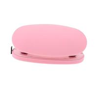 GARIOUANS Manual Two Hole Puncher Office Paper Hole Puncher Sakura Pink with Ruler Durable Silicone and Metal Construction Compact Handheld Loose Leaf Punch for Home School and Office Use