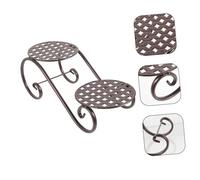 GARIOUANS Metal Planter Stand Indoor Plant Pot Display Holder for Living Balcony Study Floor Style Flower Pot Rack with Stable Support and Decorative Design