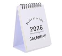 GARIOUANS Mini Calendar White Tabletop Standing Planner with Zodiac Horse Theme Month Desk Calendar for Office School Personal Use Compact Non Bleed Design