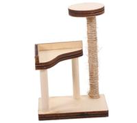 GARIOUANS Mini House Furniture Cat Tree Model Realistic Wooden Dollhouse Decor with Scratching Post for Cats for Miniature Pet Room Layouts and Home Decor