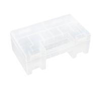 GARIOUANS Mini Portable Transparent Battery Organizer Box Clear Storage Case Holder for Aa and Aaa Rechargeable and Standard Batteries Compact Protective Container for Home and Travel Use