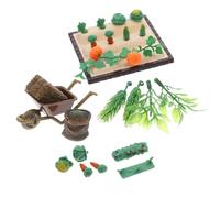 GARIOUANS Miniature Farm Kit with Mini Vegetable Figurines and Garden Tools Dollhouse Scene Decoration for Creative Play and Landscape Modeling Expandable Micro Farm Accessories for
