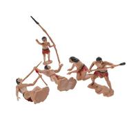 GARIOUANS Miniature Primitive Men Figurines Mini Farmhouse Micro-landscape Ornaments Lightweight Succulent Decor for Garden Desktop and DIY Bonsai Scenes Gift for History and Art Enthusiasts