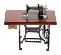 GARIOUANS Miniature Wooden Sewing Machine Vintage Style Mini Tailor for Dollhouse Decoration and Miniature Furniture Accessories