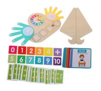 GARIOUANS Montessori Finger Mathematics for Early Education Wooden Counting Blocks with Animal Characters Addition Subtraction Learning Color Recognition and Interactive Play for Homeschool