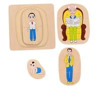 GARIOUANS Montessori Wooden Multi Layered Human Puzzle Educational for Life Cycle Learning Board for Development Enhances Observation and Cognitive Skills Craftsmanship