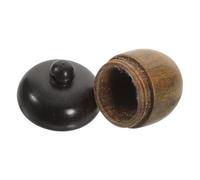GARIOUANS Multi Functional Wooden Nut Pendant with Openable Storage Design Smooth Surface Decorative Charm for DIY Necklaces Keychains Sweater Chains Mobile Accessories