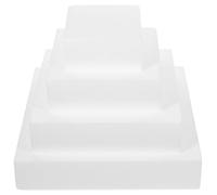 GARIOUANS Multi-Size Cubic Foam Cake Models 4Pcs Reusable Fake Cake Dummies for Decorating Practice and Party Accessories