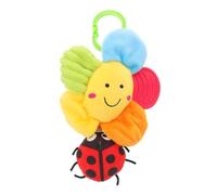 GARIOUANS Musical Flower Pull String Crib Arch Hanging Plaything for Stroller Stimulates Grip Development and Color Recognition Easy to Install Funny Plush Wind Bell for Newborn