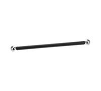 GARIOUANS Outdoor Lamp Post Cross Arm Stainless Steel with Ladder Rest and Threaded Ball Cap Black Finish Replacement Mounting Arm for Garden and Patio Light Poles