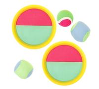 GARIOUANS Paddle Ball Catch Set for Parents Interactive Outdoor Toss Game with Orange Catch Boards and Soft Balls Safe and Portable Family Fun Random Color