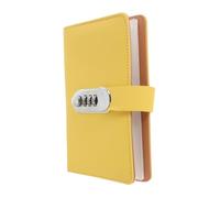 GARIOUANS Password Lock Budget Planner Book Lemon Yellow Secure Personal Finance Binder with Double-Sided Pages for Cash Saving and Organization Money Organizer for Easy Financial Management
