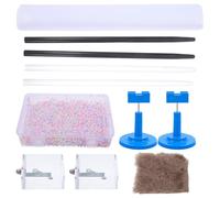 GARIOUANS Physics Teaching Aid Static Electricity Experiment Kit with Friction Rods, Silk and Fur Pads, Rotating Stand for Science Projects and Educational Activities