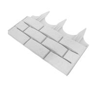 GARIOUANS Plastic Garden Fence Grey White Picket Fence Panel Outdoor Decorative Yard Border for Flowerbeds and Vegetable Patch Landscape Edging for Residential Garden