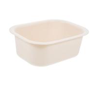 GARIOUANS Portable Baby Wash Basin Small Water Tub Reusable Thickened Design Beige Pp Plastic for Wash Butt for Baby and Accessory