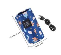 GARIOUANS Portable Bottle Warmer USB Travel Heater Insulated Bag with Heat Insulation Go Milk Warming Wear-Resistant and Easy to Use Random Color