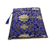 GARIOUANS Portable Chinese Style Zipper Bibble Bag Multi-Purpose Pen Organizer and Stationery Pouch for Books Notebooks Documents Receipts Practical Travel Storage for Office and School