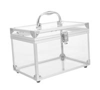 GARIOUANS Portable Clear CD Storage Box with Handle Durable Dvd Organizer Case for Home Office Travel Sturdy Material Compact Design Easy Content Identification Large Capacity Holder