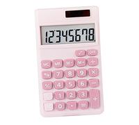 GARIOUANS Portable Mini Desktop Calculator Solar Powered Financial Calculator Cute Candy Color Compact for Students Home Office Use