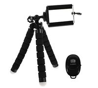 GARIOUANS Portable Phone Triangle Bracket and Universal Camera Tripod Stand Remote Control and Clip, Small Octopus Sponge Smartphone Dslr Holder for Outdoor Photography and Travel (black)