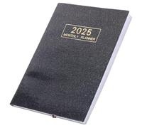GARIOUANS PU Leather Hardcover Planner Journal Portable Weekly Academic Organizer with Flexible Monthly Daily Layouts for Home Office and Travel Compact English Schedule Notebook