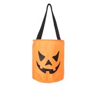 GARIOUANS Pumpkin Candy Bowl Basket Decor Goodie Bags Mini Halloween Buckets Lighted Pumpkin Candy Bowl with Handle Orange