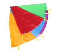 GARIOUANS Rainbow Gym Parachute Color Lightweight Childsafe Outdoor Play Tent with Handles for Teamwork Coordination Games and Group Exercises