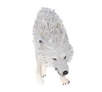 GARIOUANS Realistic Small North American Brown Wolf Model for Educational Cognitive Wildlife Animal Figurine Decor Lightweight Abs Material Stable Standing Design for Home Desk Patio Display