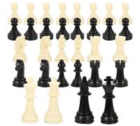 GARIOUANS Replacement Plastic International Chess Pieces King Height Chess Accessories for Board Games and Tournament Play Portable and Easy to Grip Suitable for Adults and Travel