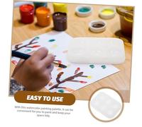 GARIOUANS Reusable Silicone Paint Palette Tray for Watercolor and Acrylics Easy-clean Pigment Storage Mixing Plate Lightweight Color Mixing Palette for Artists and DIY Craft