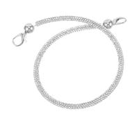 GARIOUANS Rhinestone Purse Strap Replacement Short Bag Chain for Shoulder Bag Handbag with Lobster Clasp, 23.58inch Silver Chain Featuring Sparkling Elegance and Easy to Match for Casual Or