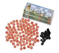 GARIOUANS Russian Lotto Set Bingo Game Chess with Cards and Barrels for Family Parties and Adults Compact Lightweight Design for Portable Fun and Interactive Entertainment