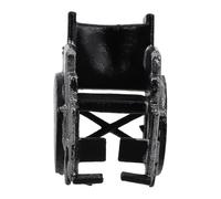 GARIOUANS Scale Miniature Dollhouse Wheelchair for Action Figures Detailed Craftsmanship Collectible Chair for DIY Micro Landscape Interactive Decor Accessory for Dollhouse Scenes