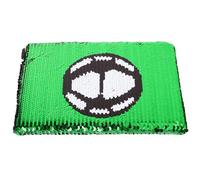 GARIOUANS Sequin Notebook for Girls Reversible Flip Glitter Journal Small Notepad with Embroidered Football Pattern, Creative Writing Diary Suitable for Students and School Use