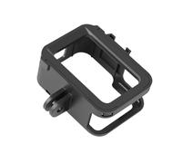 GARIOUANS Shock-resistant Black Protective Case Compatible for Gopro with Side Opening and Cold Shoe Mount Wear-resistant Housing Frame for Action Camera Charging and Accessory Attachment