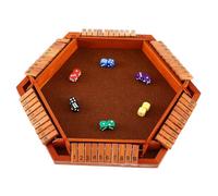 GARIOUANS Shut The Box Game Wooden Dice Board Game Portable Compact with Visible Numbers Pine Wood Construction for Family Classroom Entertainment