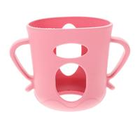 GARIOUANS Silicone Bottle Handle Grip for Wide Neck Bottles Soft Non Slip Protective Cover with Ergonomic Design for Newborn Feeding Comfort and Secure Hold