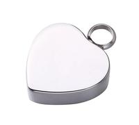 GARIOUANS Simple Heart-shaped Stainless Steel Pendant Necklace for Women Fashionable Perfume Bottle and Cinerary Casket Design Silver Tone Jewelry for Parties and Daily Wear