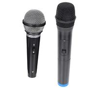 GARIOUANS Simulation Microphone Prop for Toddlers and Kids, Black Mini Fake Microphone Model Set 2pcs for Pretend Play and Stage Performance