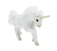 GARIOUANS Simulation Plush Unicorn Decor Figure, Soft Imitation Unicorn Model Wings for Car Activities and ’s Bedroom Ornament, Christmas Tree Decoration