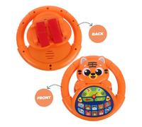 GARIOUANS Simulation Steering Wheel for Boy Girl Realistic Pretend Driving Play with Educational Elements Portable Lightweight Design Enhancing Motor Skills and Cognitive Development