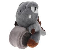 GARIOUANS Slap Bracelet Dinosaur Plush Wristband for Kids and Adults Grey Soft Animal Snap Band Jungle Party Favor