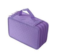 GARIOUANS Slots Pencil Case Organizer Pencil Pouch for Stationery Storage Zipper Closure for Students Artists and Office Use Purple
