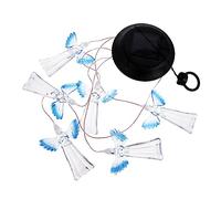 GARIOUANS Solar Angel Shape Wind Bell Light Energy Saving Garden Hanging Lamp for Patio Automatic Charging Outdoor Decorative Solar Wind Chimes Design