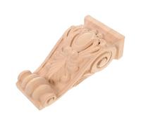 GARIOUANS Solid Wood Decorative Corbels for Fireplace Mantel European Style Carved Wooden Corner Applique for Cabinet Frame Unpainted Corbel Onlay Classic Roman Design for Home Decor